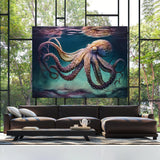 Octopus Swimming Ocean 1 Wall Art