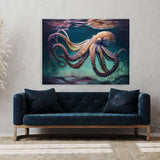 Octopus Swimming Ocean 1 Wall Art