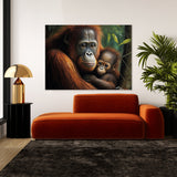 Orangutan Realistic Forest 5 Wall Art