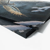 Owl Atmospheric Flying Snowy 24 Wall Art