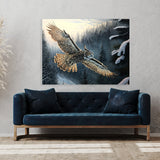 Owl Atmospheric Flying Snowy 24 Wall Art