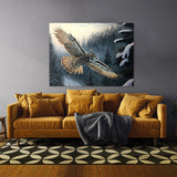 Owl Atmospheric Flying Snowy 24 Wall Art