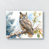 Owl Cute Sky Background 15 Wall Art