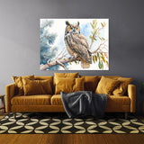 Owl Cute Sky Background 15 Wall Art