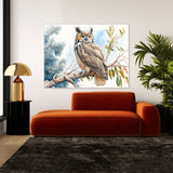 Owl Cute Sky Background 15 Wall Art