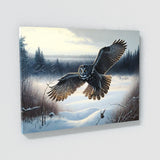 Owl Great Gray Scene 19 Wall Art