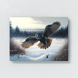 Owl Great Gray Scene 19 Wall Art