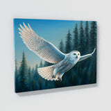 Owl Snowy Forest Sky 12 Wall Art
