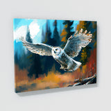Owl Vibrant Snowy 22 Wall Art