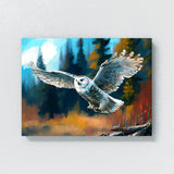 Owl Vibrant Snowy 22 Wall Art