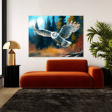 Owl Vibrant Snowy 22 Wall Art