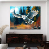 Owl Vibrant Snowy 22 Wall Art