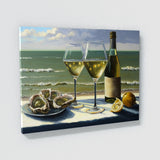 Oyster Ocean White Wine 3 Wall Art
