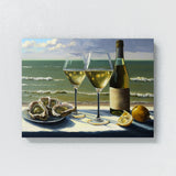Oyster Ocean White Wine 3 Wall Art
