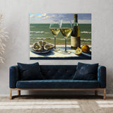 Oyster Ocean White Wine 3 Wall Art