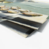 Oyster Ocean White Wine 4 Wall Art