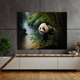 Panda Bamboo Forest River 21 Wall Art
