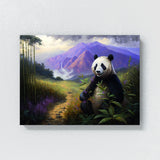 Panda Bamboo Mountain Lavender 37 Wall Art