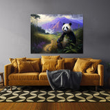 Panda Bamboo Mountain Lavender 37 Wall Art