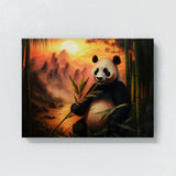 Panda Bamboo Mountain Sunset 34 Wall Art