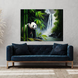 Panda Bamboo Waterfall 23 Wall Art