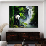 Panda Bamboo Waterfall 23 Wall Art