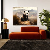Panda Cub Mountain Realistic 17 Wall Art