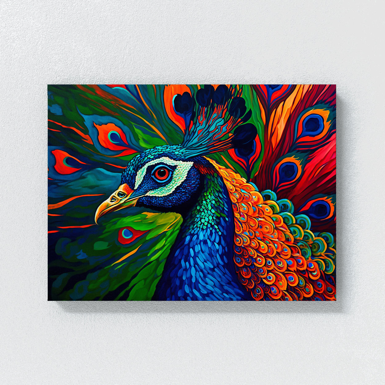 Peacock Abstract Colors 10 Wall Art