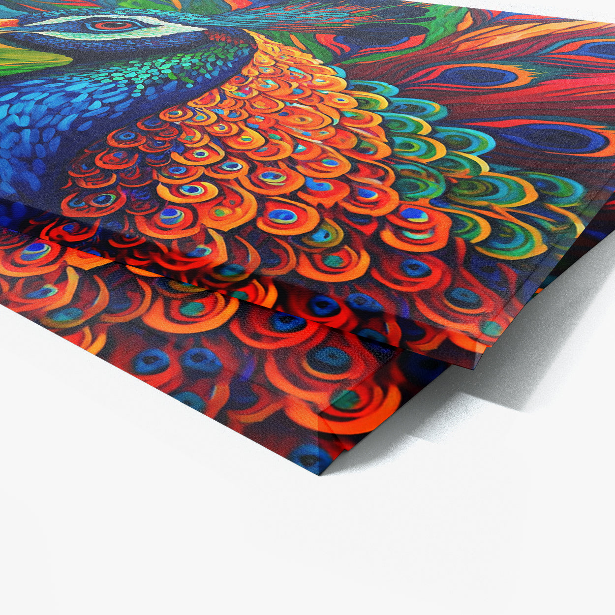 Peacock Abstract Colors 10 Wall Art