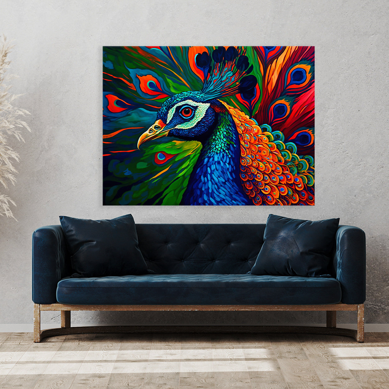 Peacock Abstract Colors 10 Wall Art