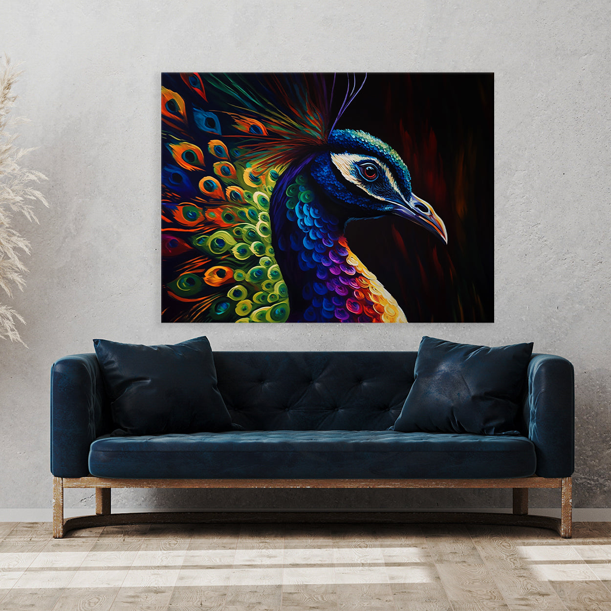 Peacock Abstract Colors 13 Wall Art