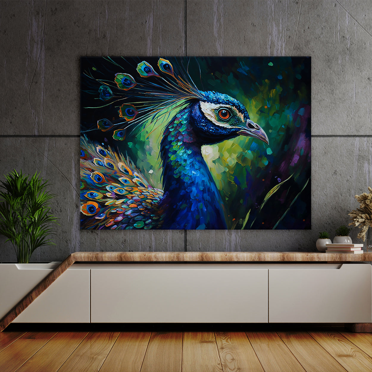 Peacock Abstract Colors 8 Wall Art