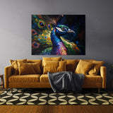 Peacock Abstract Modern 32 Wall Art