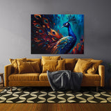 Peacock Modern Art Design 4 Wall Art