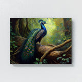 Peacock Realistic Forest 24 Wall Art