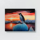 Penguin Adelie Iceberg Sunset 10 Wall Art
