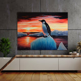 Penguin Adelie Iceberg Sunset 10 Wall Art