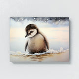 Penguin Baby Snowy Landscape 13 Wall Art