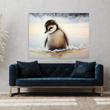 Penguin Baby Snowy Landscape 13 Wall Art