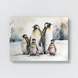 Penguin Family Watercolor 8 Wall Art