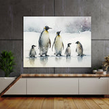 Penguin Family Watercolor 9 Wall Art