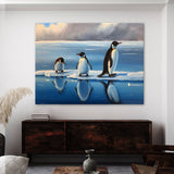 Penguin Ice Floe Sky 15 Wall Art