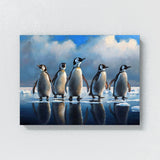 Penguin Ice Floe Sky 27 Wall Art