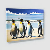 Penguin King Beach Sky 22 Wall Art