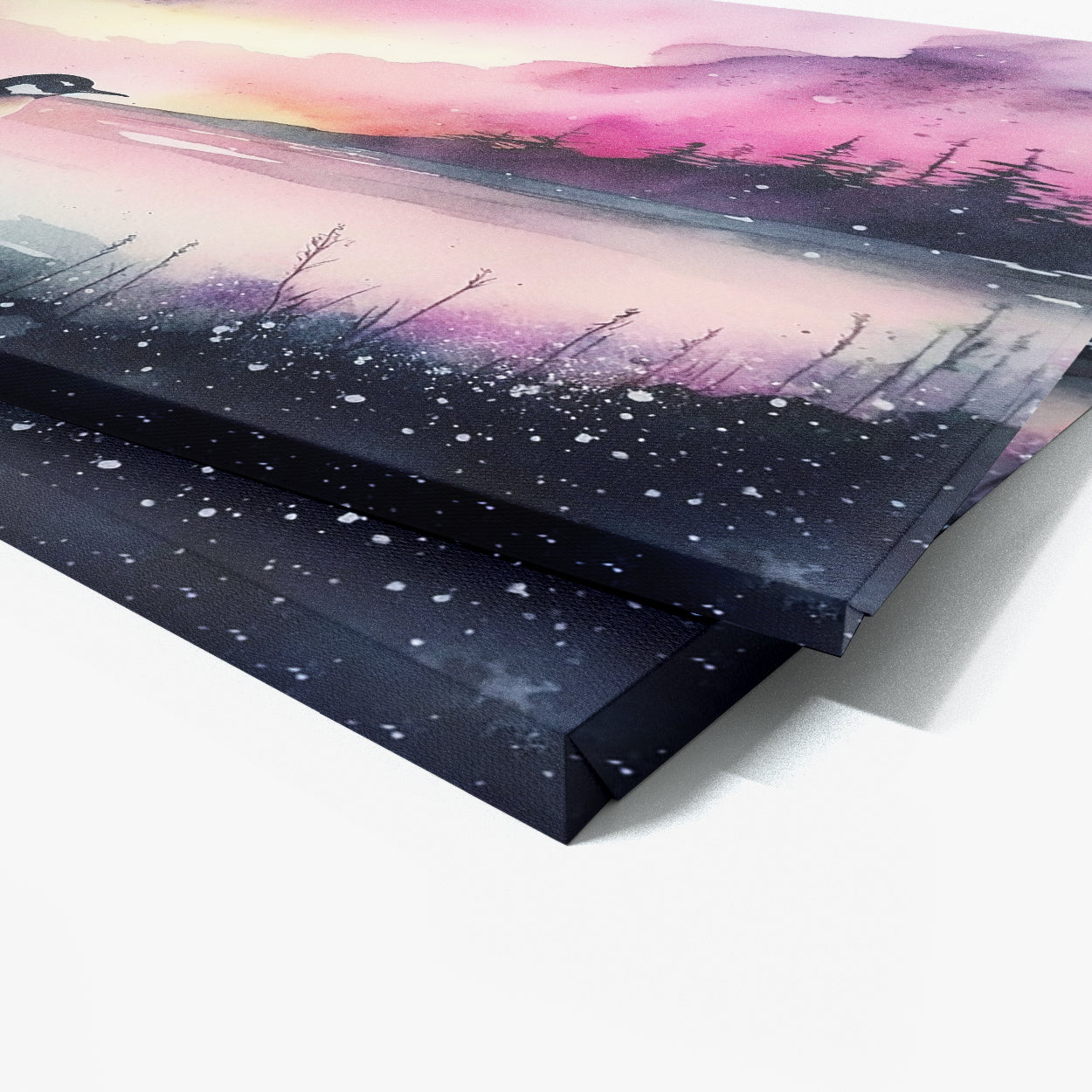 Penguin Watercolor Scene 16 Wall Art