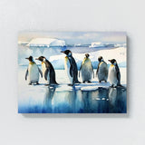 Penguin Watercolor Sky 25 Wall Art