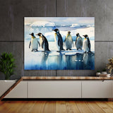 Penguin Watercolor Sky 25 Wall Art