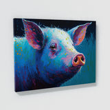 Pig Bright Abstract Blue 8 Wall Art