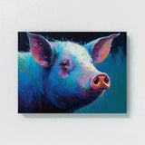 Pig Bright Abstract Blue 8 Wall Art