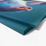 Pig Bright Abstract Blue 8 Wall Art